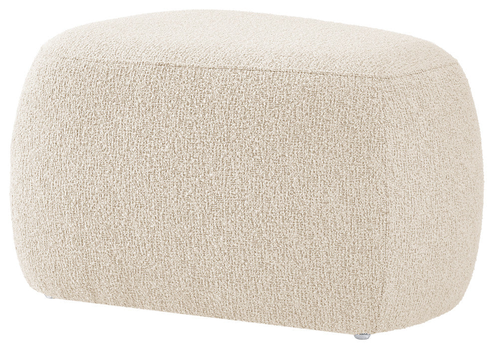 Carlese Fabric Ottoman, Palladian Beige, Small