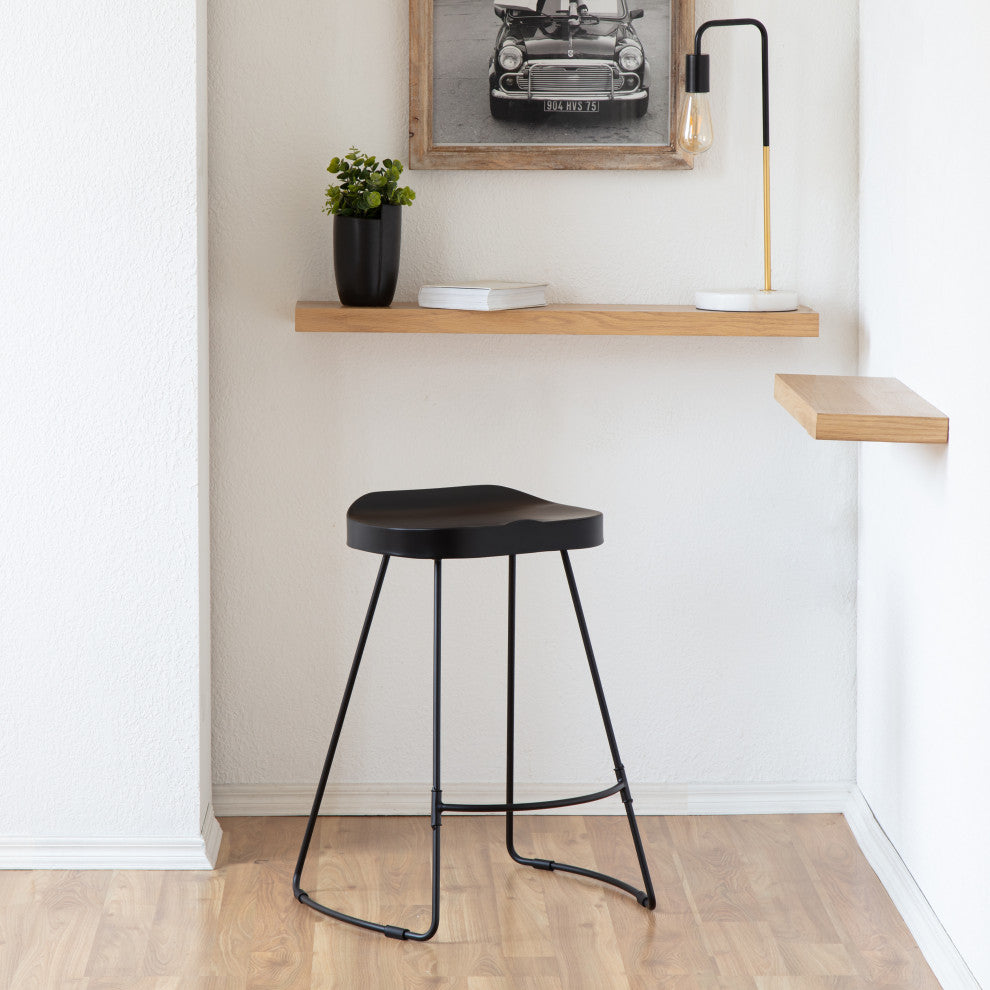 Gia 26.50" Counter Bar Stool, Black