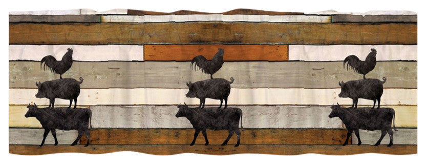 Farmhouse Animals Window Valance