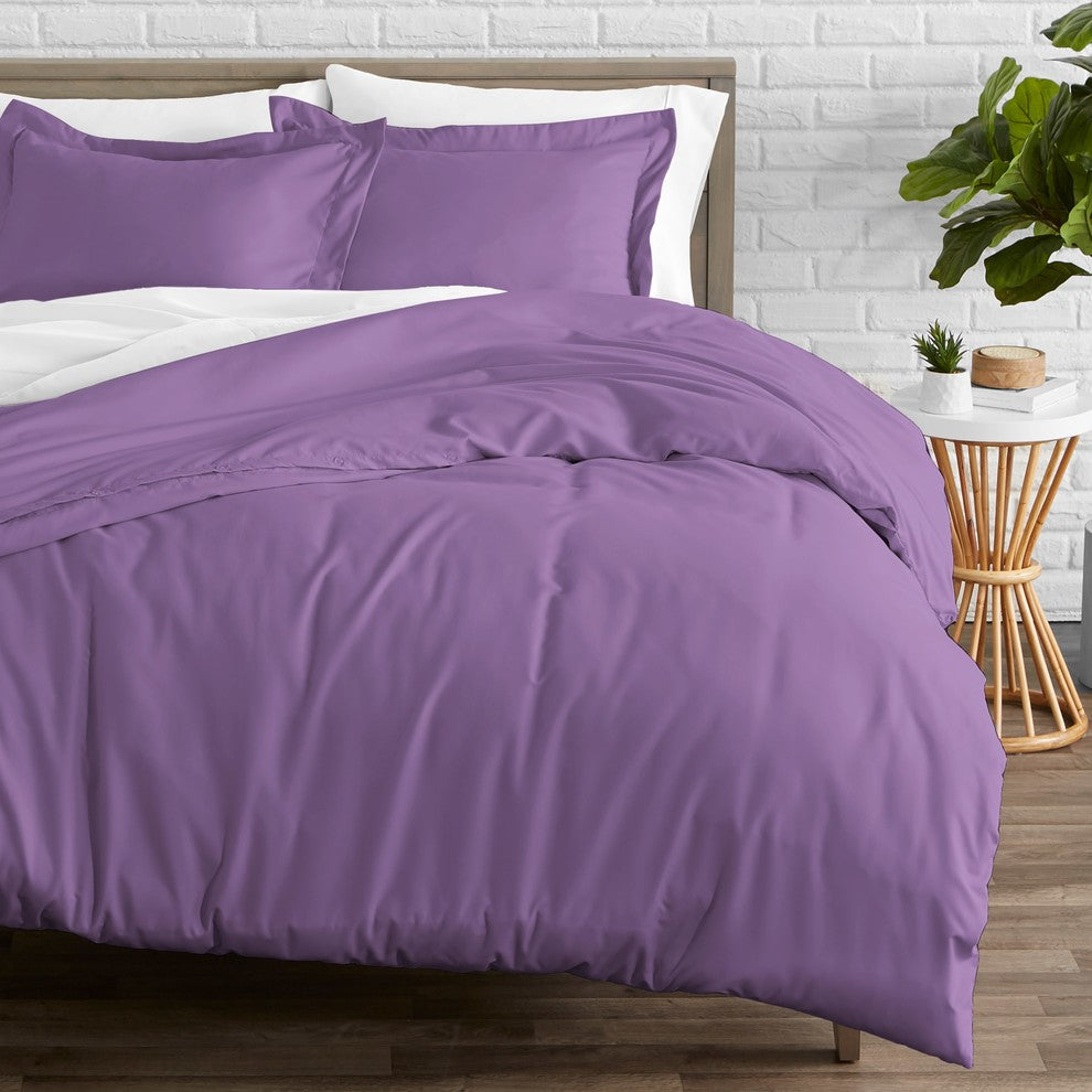 Bare Home Microfiber Duvet Insert & Duvet Cover Set, Lavender, Twin/Twin Xl