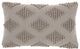 Mina Victory GC103 Throw Pillow, Light Grey, 12"X20"