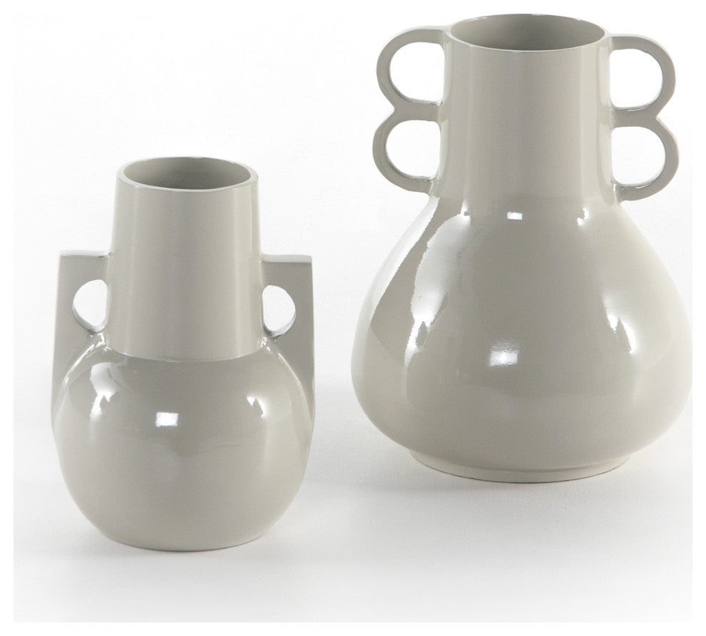 Primerose Vases-Set of 2-Light Grey