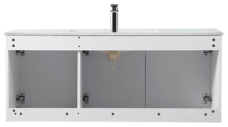 Single Bathroom Floating Vanity, White, 48"