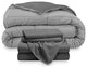 Reversible Bed-in-a-Bag, Light Gray/Gray, Gray, Split Cal King