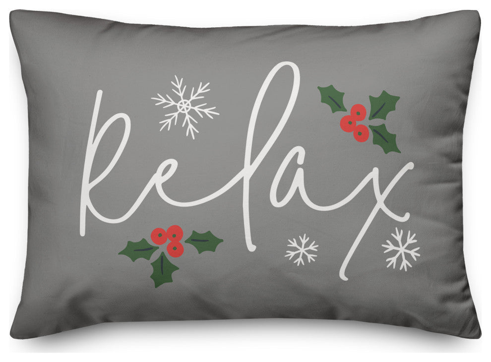 Gray Relax 20x14 Spun Poly Pillow