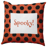 Halloween Spooky Dots Accent Pillow, Harvest Orange, 16"x16"