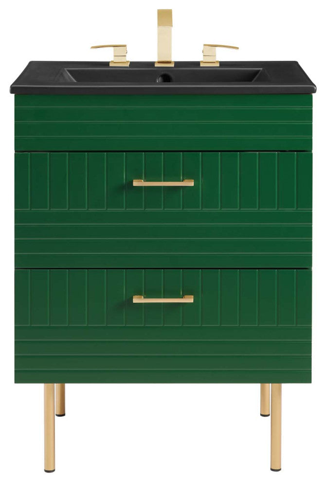 Daybreak 24" Bathroom Vanity, Green Black