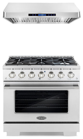 2-Piece Kitchen, 36" Gas Range and 36" Under Cabinet Range Hood