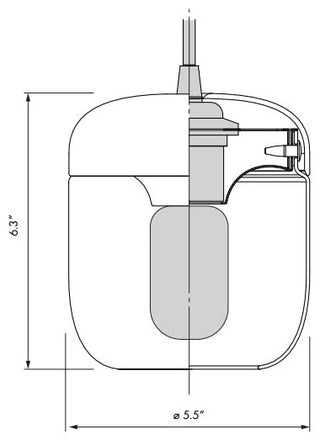 Acorn White Plug-In Pendant with LED Bulb, Polished Copper