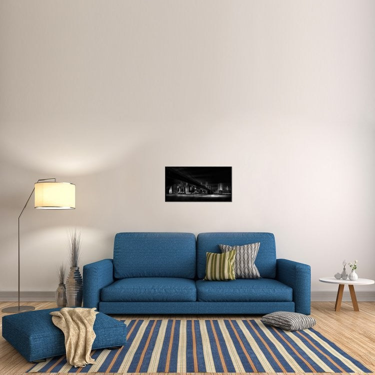 "Gotham City" Framed Canvas Giclee by Peter Futo, 31x16"