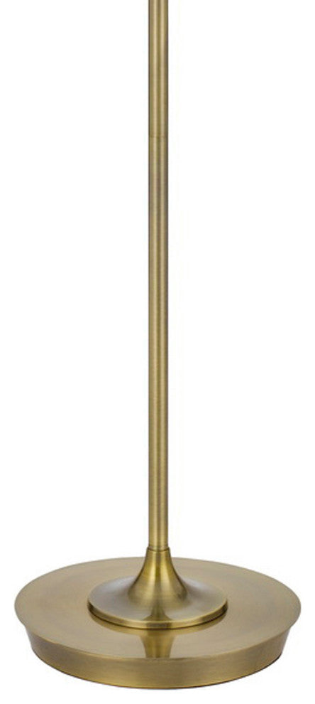 Benzara BM272214 64" Metal Floor Lamp With Pull Chain Switch, Brass