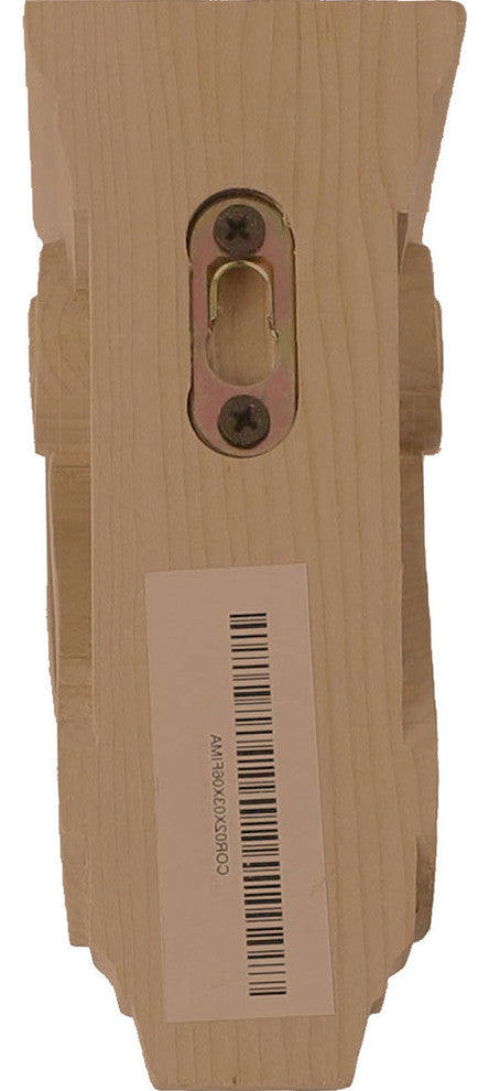 2 5/8"W x 3 3/4"D x 6 5/8"H Small Fig Leaf Corbel, Alder