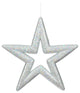Vickerman L171007 14" Silver Glitter Star Christmas Ornament