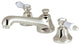 Kingston Brass Widespread Bathroom Faucet With Brass Pop-Up, Polished Nickel