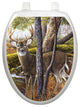 Deer Creek Toilet Tattoos Seat Cover, Vinyl Lid Decal, Bathroom Decor , Elongated