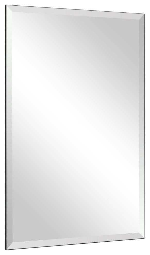 24''X36''Rectangle Mirror Wall Mounted Bathroom Beveled Silver Mirror Frameless