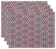 Water Mosaic, Geometric Print Placemat, Set of 4, Coral