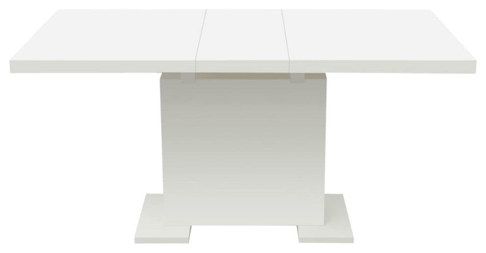 vidaXL Extendable Dining Table High Gloss White