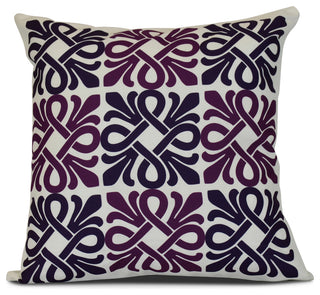 Purple Tiki Square, Geometric Print Pillow, 20"x20"