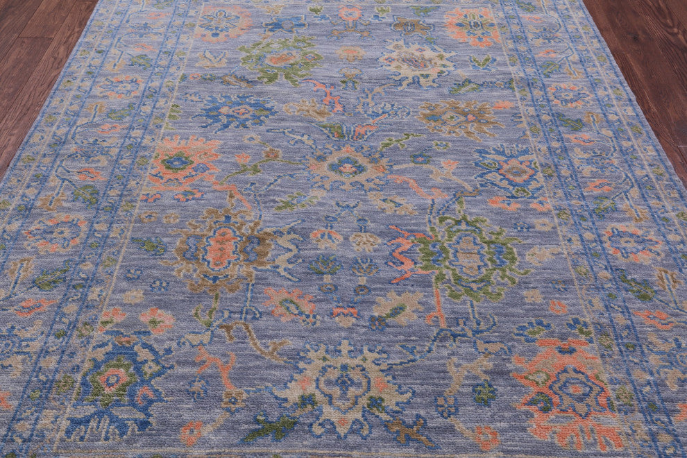 Turkish Oushak Handmade Wool Rug 6' 1" X 8' 9" - Q15479