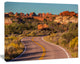 Road in Rocky American Prairie, Landscape Canvas Art Print, 40"x30"