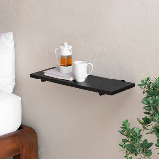 Bailey Wall Mounted Shelves, Black, 24"