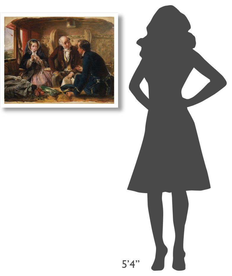 "First Class - The Meeting, 1855" Paper Print by Abraham Solomon, 30"x24"