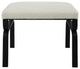 Uttermost Diverge White Shearling Small Bench
