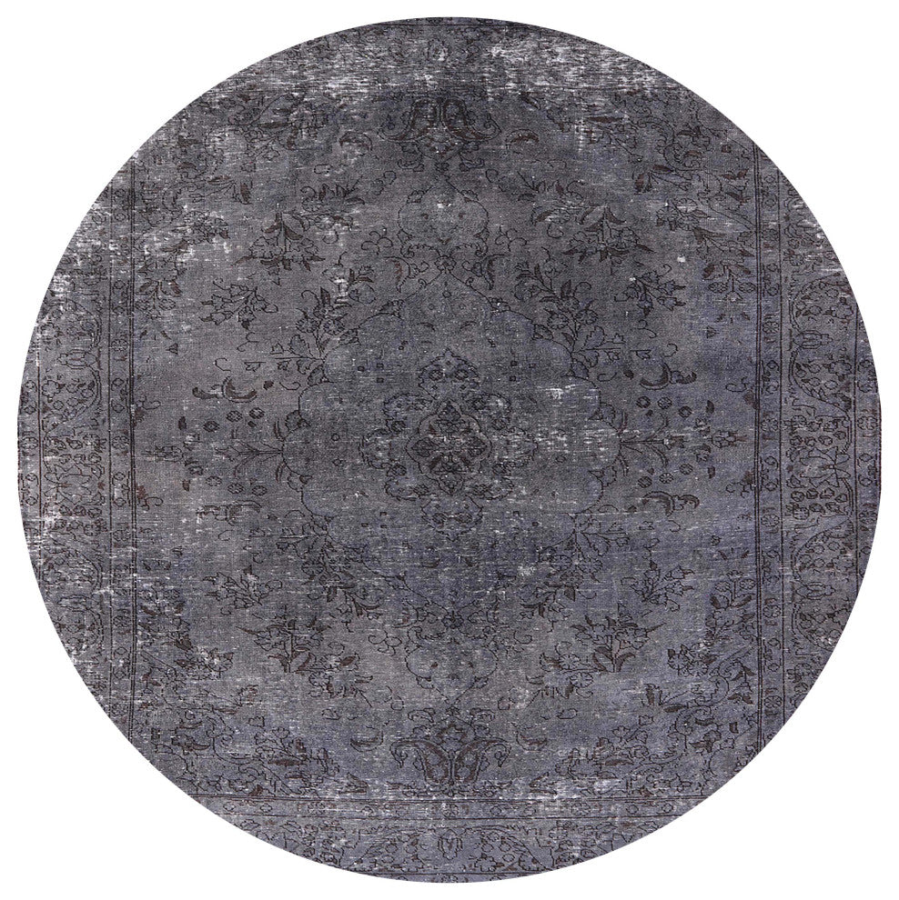 Ahgly Company Indoor Round Mid-Century Modern Area Rugs, 7' Round