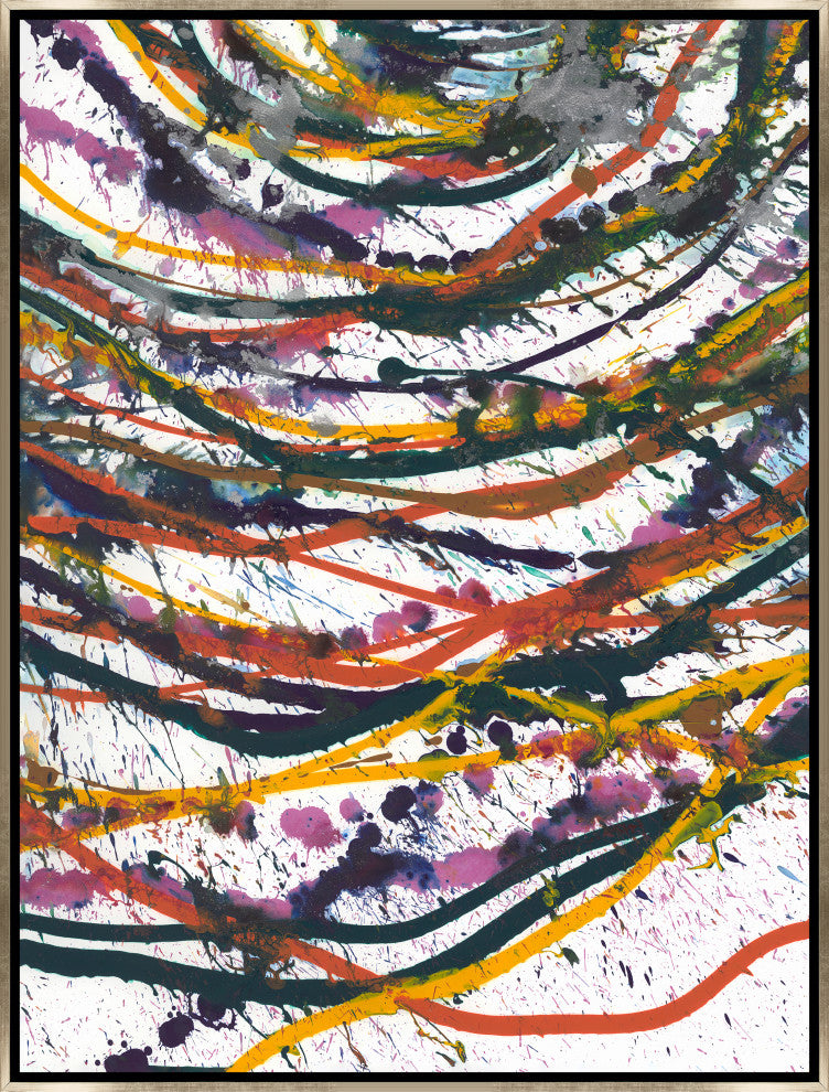 24x32 Couleurs Primaries VI, Framed Artwork, Silver