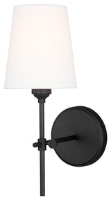 Baker One Light Wall / Bath Sconce, Midnight Black