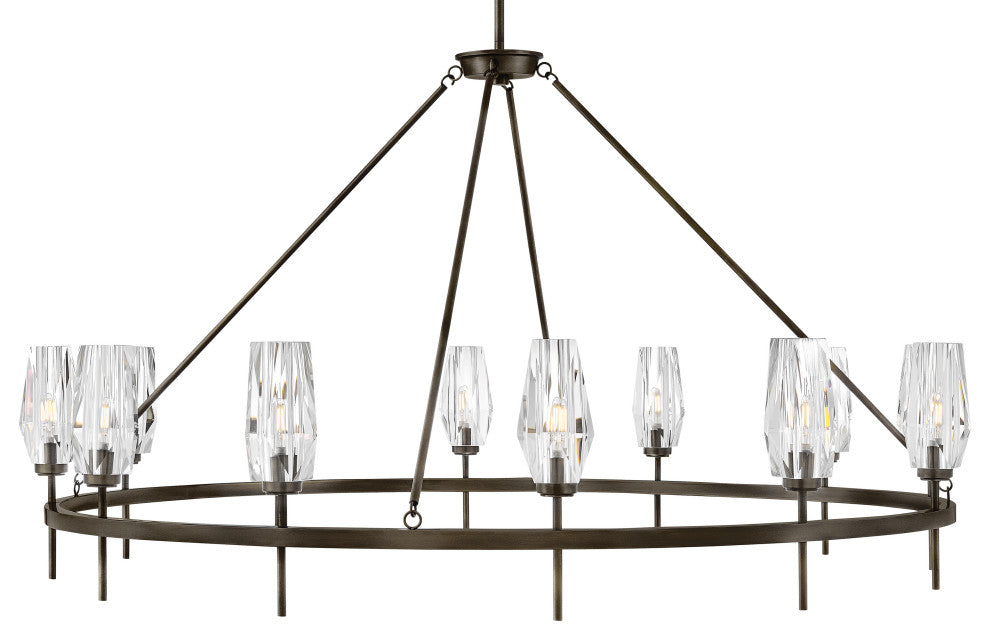 Hinkley Ana Extra Large Single Tier Chandelier, Black Oxide