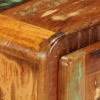 vidaXL Cabinet Accent Table with 1 Door and 4 Casters Solid Reclaimed Wood