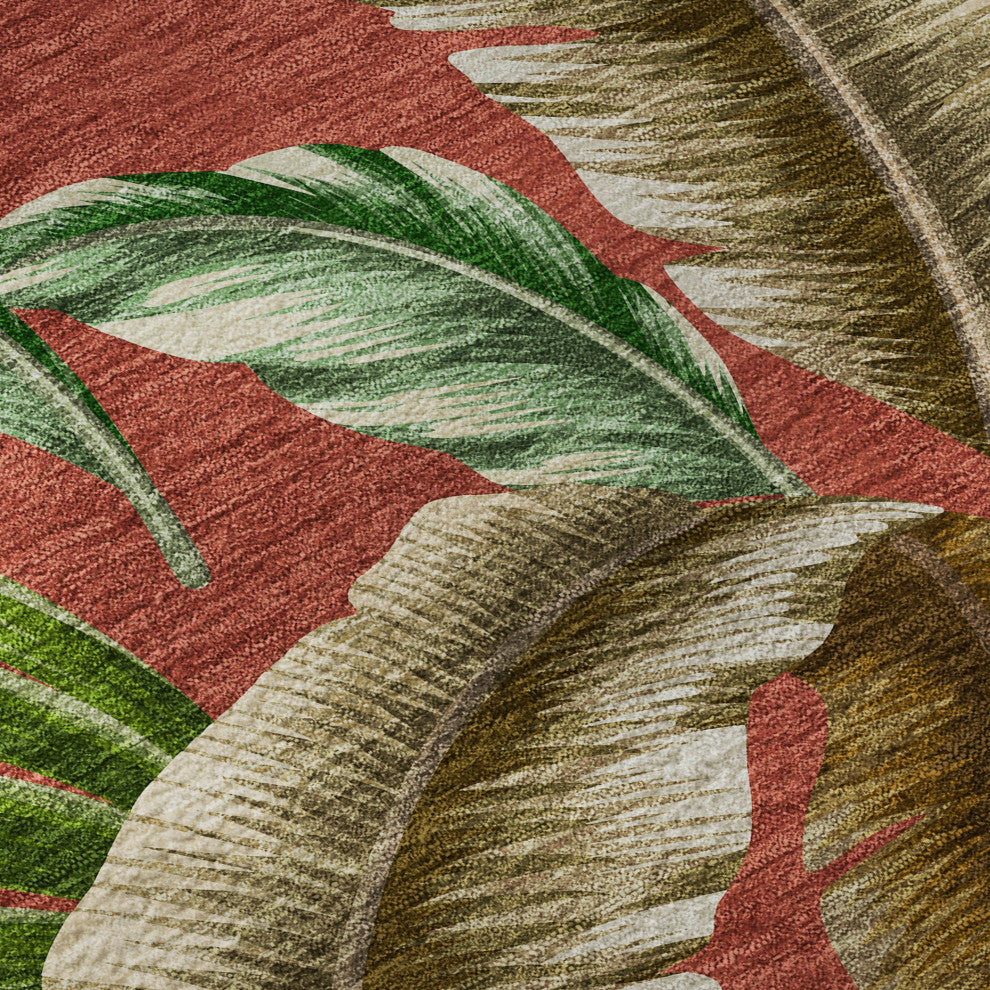 Addison Premium Washable Mayfield AMF196 Red 9' x 12' Rug