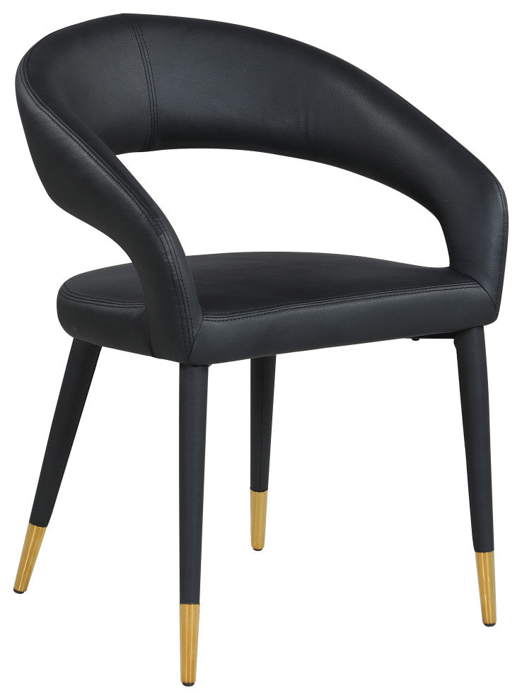 Destiny Dining Chair, Black, Faux Leather
