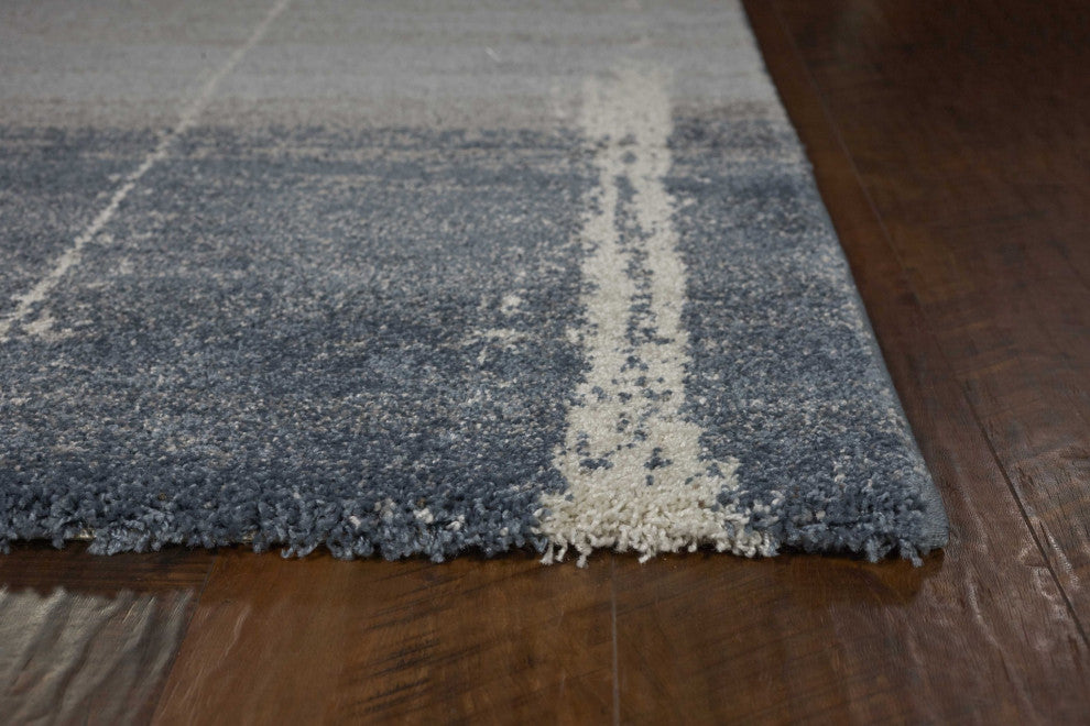 HomeRoots 7 x 10 Polypropylene Blue Area Rug