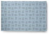 Criss Cross Bunnies Easter Chenille Rug, After Rain Blue, 2'x3'