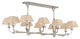 58" Cesta 10 Light Oblong Chandelier