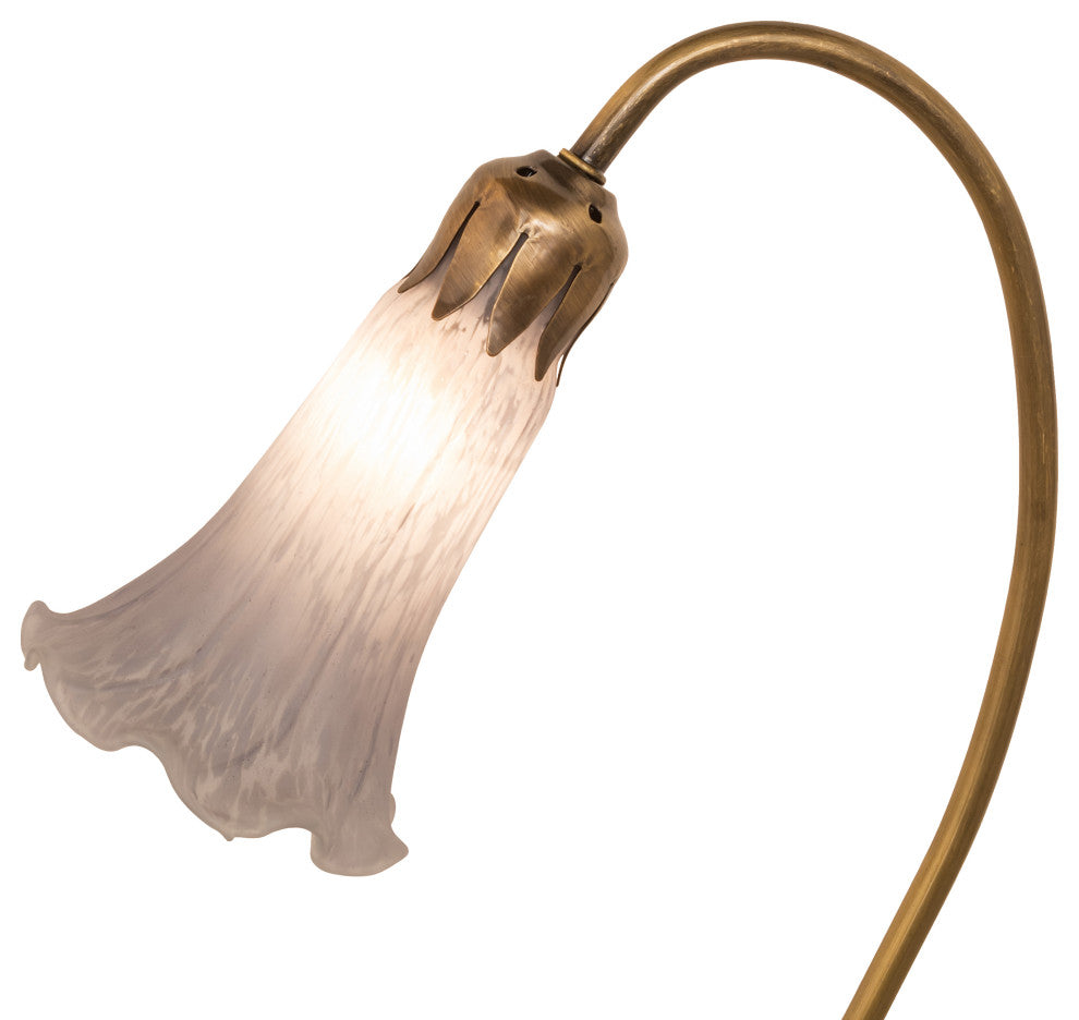 16 High Grey Pond Lily Mini Lamp