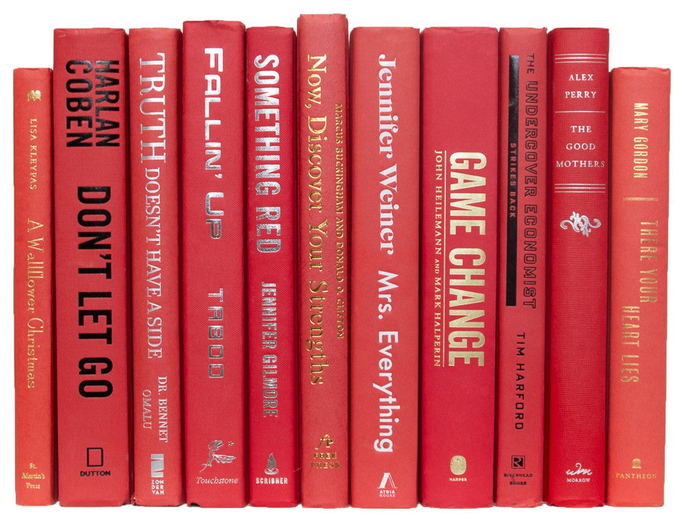 Decorative Books - Orchard Book Bundle - 1 foot of Red Books