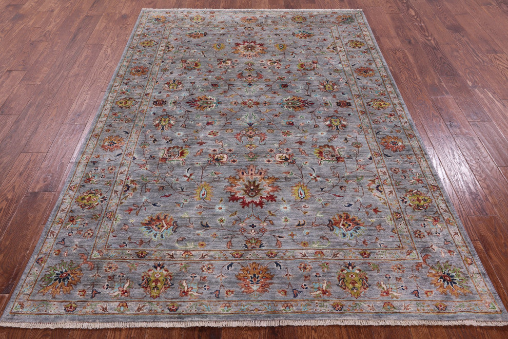 5' 7" X 7' 9" Handmade Persian Tabriz Wool Rug - Q12522
