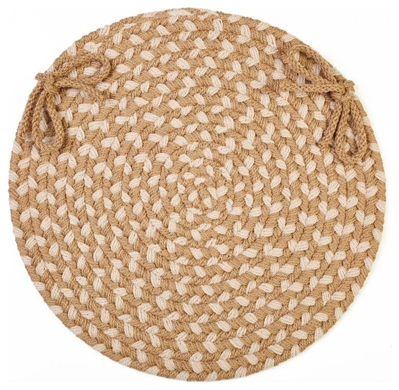 Rhody Rug Manhattan Natural 15" Chair Pad