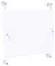 Carolina Crystal Landscape Frameless Rail Mounted Mirror, Polished Chrome