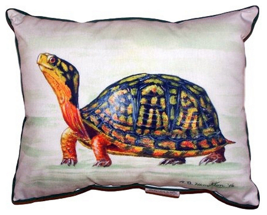 Happy Turtle Small Indoor/Outdoor Pillow 11x14 - Set of Two