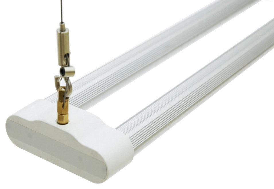 Workshop Tube Light Double Bulb 32-Watt 4' Linear LED T8, G13,  Frosted Cover, 5