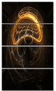 Beautiful Fractal Sphere Pattern, Flower Artwork on Canvas, 28"x48", 4 Panels