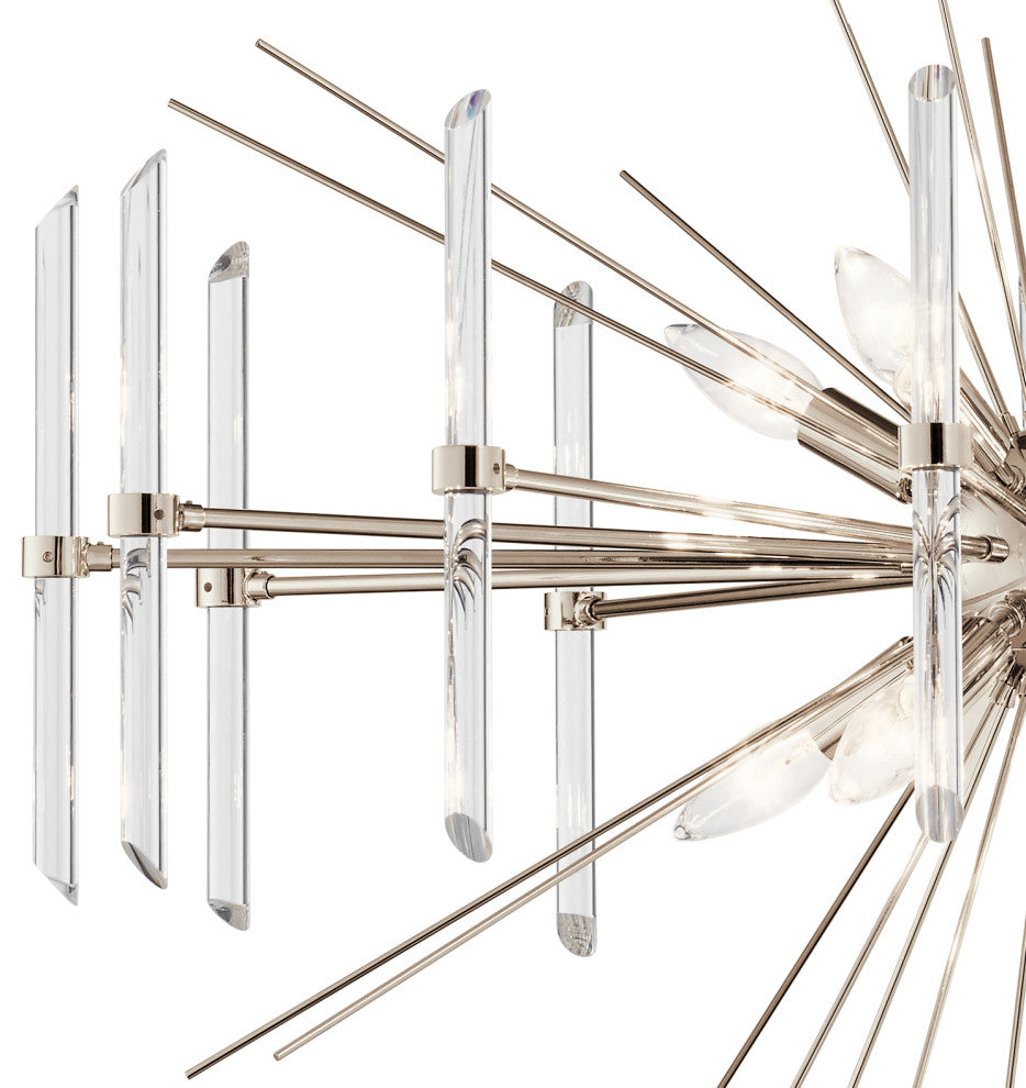 Chandelier 8-Light, Polished Nickel