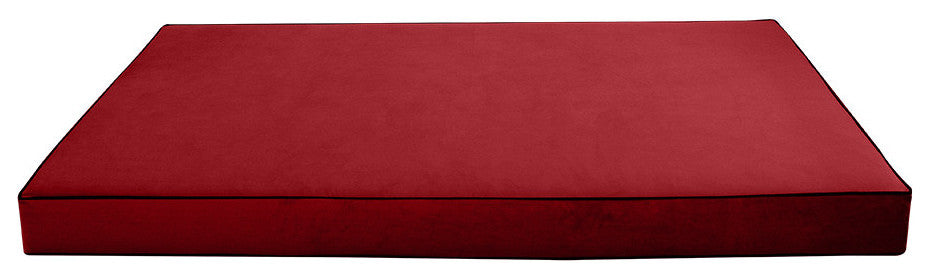Contrast Pipe 6" Twin 75x39x6 Velvet Indoor Daybed Mattress |COVER ONLY|-AD369