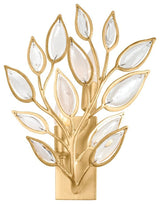 Fairlee 14.5" High Vintage Gold Leaf Wall Sconce