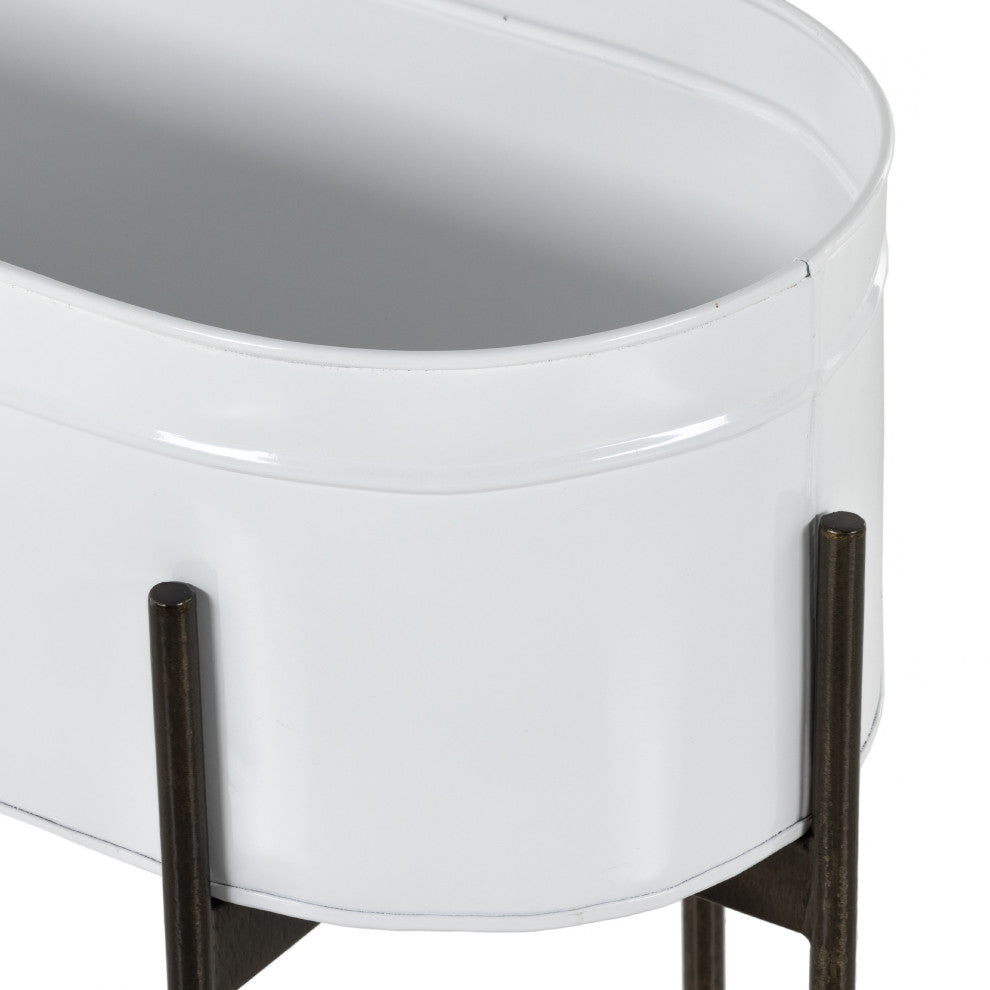 Jed Large Planter-White High Gloss
